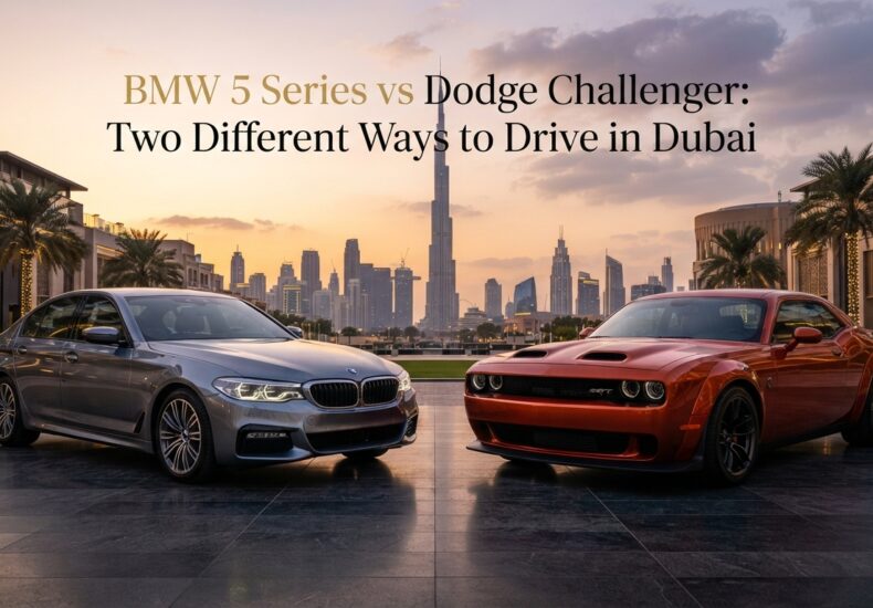 BMW 5 Series vs Dodge Challenger: Two Different Ways to Drive in Dubai